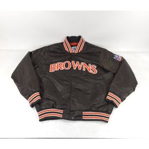 HOMAGE X Starter Cleveland Browns Satin Retro Football Jacket Adult Size XL